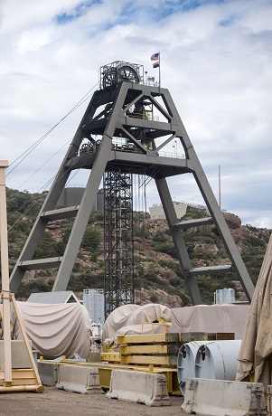 Photo of Magma Copper Mine structure above Shaft #10