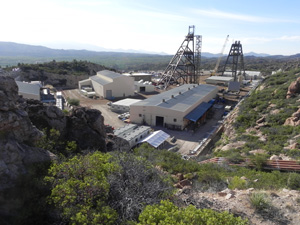 Photo of mining buildings at East Plant site