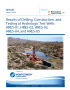 Thumbnail image of Results of Drilling, Construction, and Testing at Hydrologic Test Wells report cover with photograph of drilling equipment