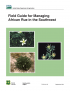 Thumbnail image of Field Guide for Managing African Rue in the Southwest cover with photo of African Rue plant