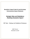 Thumbnail image of Geologic Data and Subsidence Modeling Evaluation Report document cover