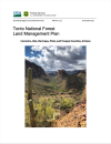 Thumbnail image of Tonto National Forest Land Management Plan document cover with photo of desert landscape including Battleship Mountain in the Superstition Wilderness