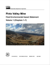 Thumbnail image of Pinto Valley Mine: Final Environmental Impact Statement cover page with photo of open pit copper mine