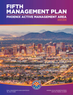 Thumbnail image of Fifth Management Plan: Phoenix Active Management Area, 2020-2025 with photo of downtown Phoenix area