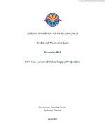 Thumbnail image of Phoenix AMA: 100-Year Assured Water Supply Projection technical memo cover