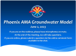 Thumbnail image of Phoenix AMA Groundwater Model: Calibration and 100-year AWS Projection webinar slide first pages