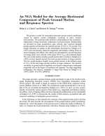 Thumbnail image of An NGA Model for the Average Horizontal Component of Peak Ground Motion and Response Spectra journal article cover page