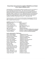 Thumbnail image of Herpetofauna Species list first page