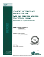 Thumbnail image of Loadout Intermediate Rock Stockpile Type 2.02 General Aquifer Protection Permit document cover