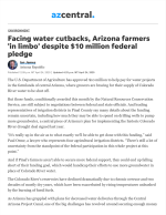 Thumbnail image of Facing Water Cutbacks, Arizona Farmers 'In Limbo' Despite $10 Million Federal Pledge article website page