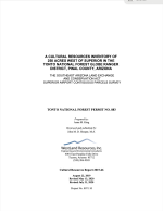Thumbnail image of A Cultural Resources Inventory of 250 Acres West of Superior in the Tonto National Forest Globe Ranger District, Pinal County, Arizona: The Southeast Arizona Land Exchange and Conservation Act Superior Airport Contiguous Parcels Survey report cover