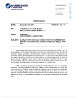 Thumbnail image of Summary of Hydraulic Conductivity Estimates from Testing of Hydrologic Characterization Wells, 2004-2012 memo cover