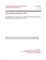 Thumbnail image of Post-DEIS Update: Determination of Reasonably Foreseeable Actions Considered in Cumulative Effects Analysis memo cover