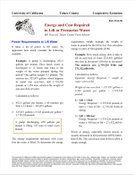 Thumbnail image of Energy and Cost to Required to Lift or Pressurize Water article first page