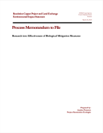Thumbnail image of Research into Effectiveness of Biological Mitigation Measures memo cover
