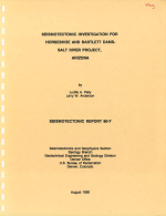 Thumbnail image of Seismotectonic Investigation for Horseshoe and Bartlett Dams, Salt River Project, Arizona report cover
