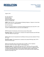Thumbnail image of Follow-up: July 17, 2018 Groundwater Modeling Workgroup - Response to Action Items GW-75, GW-76, GW-77, GW80, and GW-81 memo first page