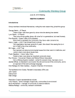 Thumbnail image of Resolution Copper Mining Community Working Group Meeting Summaries cover sheet