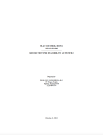 Thumbnail image of Resolution Pre-Feasibility Activities Plan of Operations report cover