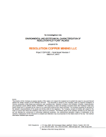 Thumbnail image of Environmental and Geotechnical Characterization of Resolution Pilot Plant Tailings report cover