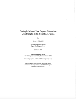 Thumbnail image of Geologic Map of the Copper Mountain Quadrangle, Gila County, Arizona report cover