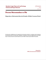 Thumbnail image of Disposition of Information Received Outside of Public Comment Period memo cover