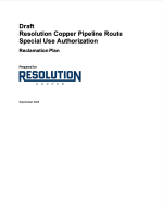 Thumbnail image of Draft Resolution Copper Pipeline Route Special Use Authorization Reclamation Plan report cover