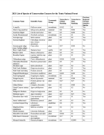 Thumbnail image of 2021 List of Species of Conservation Concern for the Tonto National Forest first page