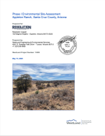 Thumbnail image of Phase I Environmental Site Assessment, Appleton Ranch, Santa Cruz County, Arizona