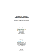 Thumbnail image of 2011 Raptor Surveys of Mine Area and Vicinity report cover
