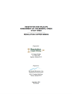 Thumbnail image of Vegetation and Wildlife Assessment of the Mineral Creek Study Area report cover