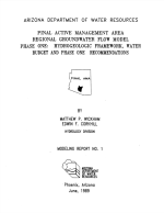Thumbnail image of Pinal Active Management Area Regional Groundwater Flow Model Phase One: Hydrogeologic Framework, Water Budget and Phase One Recommendations report cover