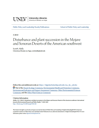 Thumbnail image of Disturbance and Plant Succession in the Mojave and Sonoran Deserts in the American Southwest journal article