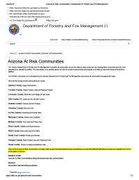 Thumbnail image of Arizona Communities at Risk webpage