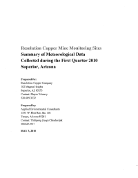 Thumbnail image of Summary of Meteorological Data report cover