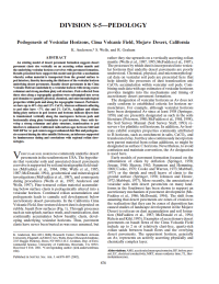 Thumbnail image of Pedogenesis of vesicular horizons, Cima Volcanic Field, Mojave Desert, California journal article