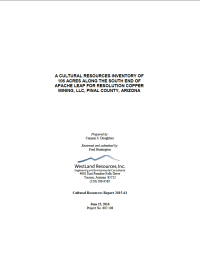 Thumbnail image of Cultural Resources Survey document cover