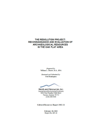 Thumbnail image of Reconnaissance and Evaluation of Archaeological Resources in the Oak Flat Area report cover