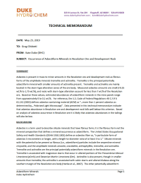 Thumbnail image of Occurrence of Asbestiform Minerals in Resolution Ore and Development Rock technical memo cover