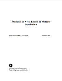 Thumbnail image of Synthesis of Noise Effects on Wildlife Populations document cover