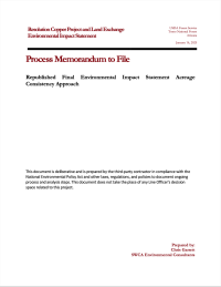 Thumbnail image of Republished Final Environmental Impact Statement Acreage Consistency Approach memo cover page