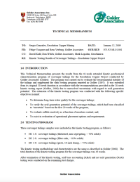 Thumbnail image of Kinetic Testing Results of Scavenger Tailings memo cover