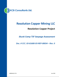 Thumbnail image of Skunk Camp TSF Seepage Assessment report cover