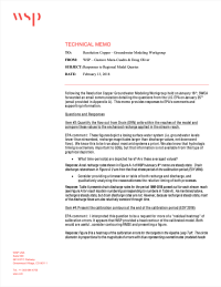 Thumbnail image of Responses to Regional Groundwater Model Queries technical memo cover page