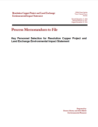 Thumbnail image of Key Personnel Selection memo cover