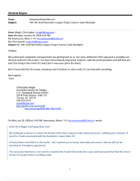 Thumbnail image of Not Pursuing an Interagency Agreement email