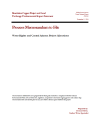 Thumbnail image of Water Rights and Central Arizona Project Allocations memo cover