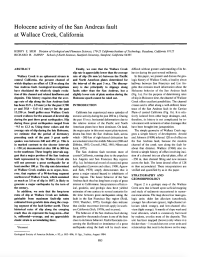 Thumbnail image of Holocene Activity of the San Andreas Fault at Wallace Creek, California bulletin article