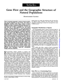 Thumbnail image of Gene flow and the geographic structure of natural populations first page