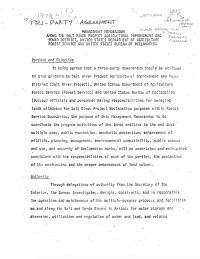 Thumbnail image of Management Memorandum Among the Salt River Project Agricultural Improvement and Power District, United States Department of Agriculture, Forest Service and United States Bureau of Reclamation memo cover